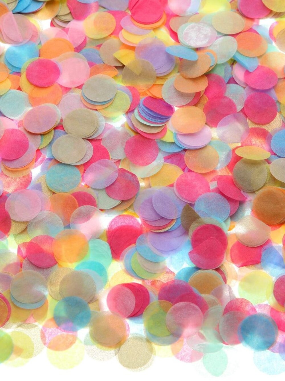 Colorful Confetti Tissue Table Confetti, 1.5 cm